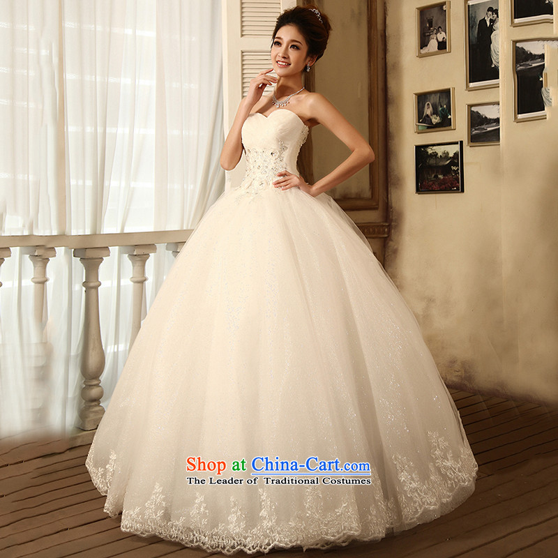 The leading edge of the days of the wedding dresses new 2015 Winter Han anointed chest to wedding dress 6273 White M DREAM edge days seung , , , shopping on the Internet