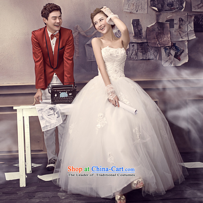 The leading edge of the Korean version of days with chest to wedding dress skirt sweet bride 2015 new ¥62.51 White XL, dream of certain days , , , shopping on the Internet