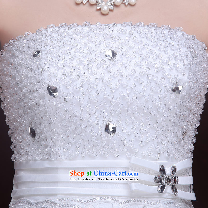 Maximum Number of Temporal wedding anointed chest, 2015 New Product Nail Pearl Diamond Korean straps and sexy video thin spring and summer Foutune of type lady lace white M love of the overcharged shopping on the Internet has been pressed.