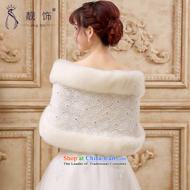 The talks with wedding shawl 2015 new winter, intensify the thick warm shawl white hair white diamond 026, shawl talks trim (JINGSHI) , , , shopping on the Internet