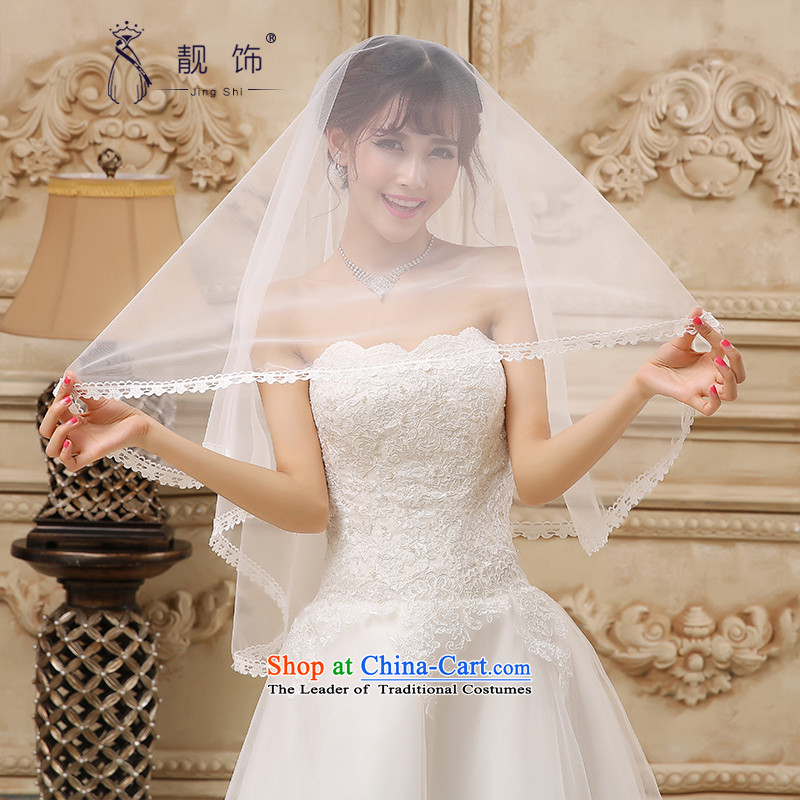 The new 2015 International Friendship Deluxe lace hairpiece yarn 1.5m wedding accessories 1.5m White 088