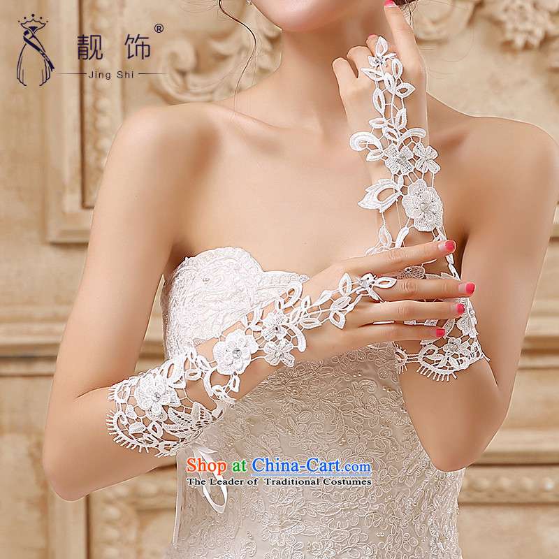 The new 2015 International Friendship Deluxe lace hand-Bride in the long gloves wedding dresses accessories accessories White Kit mittens 100 talks trim (JINGSHI) , , , shopping on the Internet