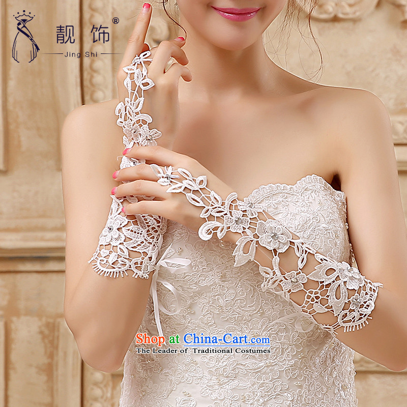 The new 2015 International Friendship Deluxe lace hand-Bride in the long gloves wedding dresses accessories accessories White Kit mittens 100 talks trim (JINGSHI) , , , shopping on the Internet