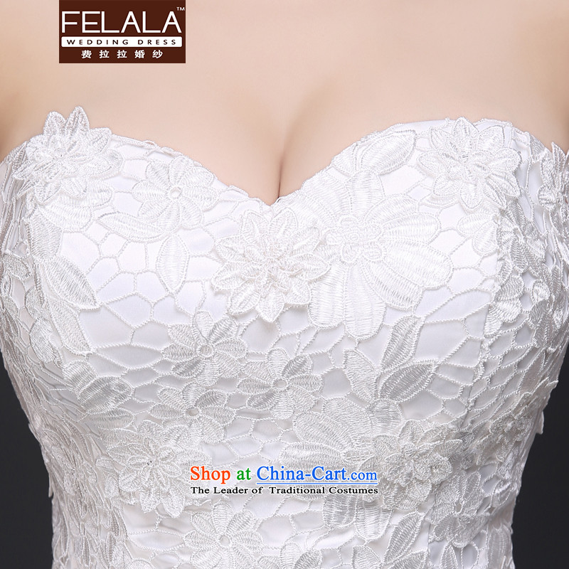 Ferrara in spring and summer 2015 new stylish anointed chest Sin-ling manually billowy flounces wedding dresses XL(2 feet 2 Ferrara wedding (FELALA) , , , shopping on the Internet