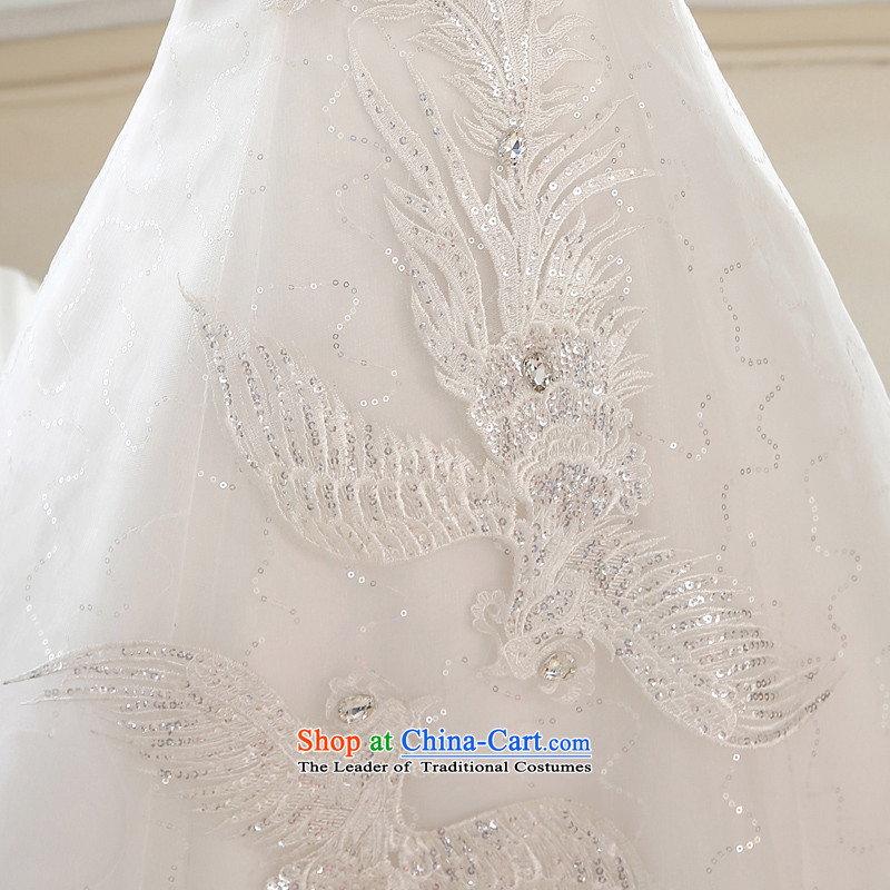 Time Syrian wedding dresses 2015 new A-petticoats Phoenix embroidery marriages and chest straps long white, align to Korea Sau San wedding white S time Syrian shopping on the Internet has been pressed.