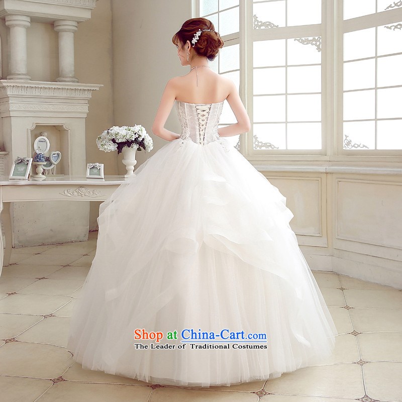 The Syrian Arab Republic and the Republic of Korea time wedding dress bride fluoroscopy sexy wiping the chest to align the Korean large princess bon bon skirt straps wedding dress women 2015 New White XXL, time Syrian shopping on the Internet has been pre