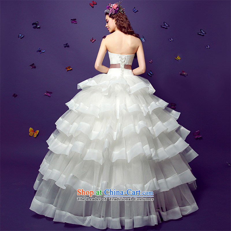 Honeymoon bride new 2015 Summer female depilation chest wedding dresses to align graphics Sau San thin white M honeymoon bride shopping on the Internet has been pressed.