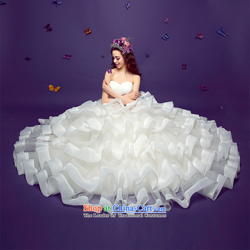 Honeymoon bride new 2015 Summer female depilation chest wedding dresses to align graphics Sau San thin white M honeymoon bride shopping on the Internet has been pressed.