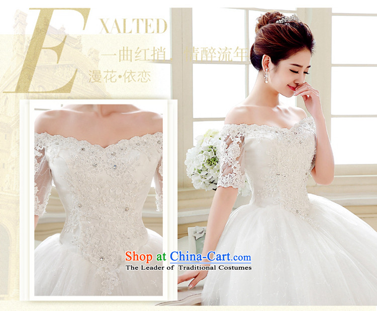 The Syrian Arab Republic and the Republic of Korea time wedding dress marriages long-sleeved wedding dresses of the word in the V-Neck cuff shoulder lace video thin diamond 2015 new white L picture, prices, brand platters! The elections are supplied in the national character of distribution, so action, buy now enjoy more preferential! As soon as possible.