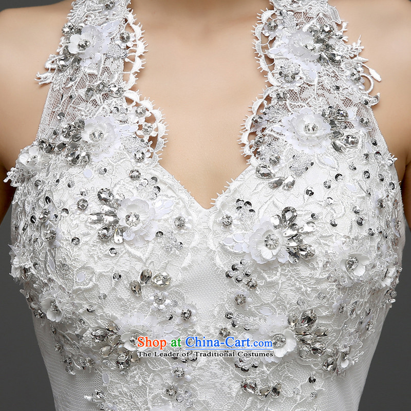 7 Color 7 tone Korean new stylish hang 2015 also-diamond marriages lace straps to align the wedding dress H068 White M 7 7 Color Tone , , , shopping on the Internet