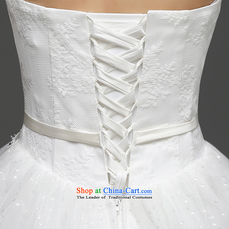 7 Color 7 tone Korean new stylish hang 2015 also-diamond marriages lace straps to align the wedding dress H068 White M 7 7 Color Tone , , , shopping on the Internet