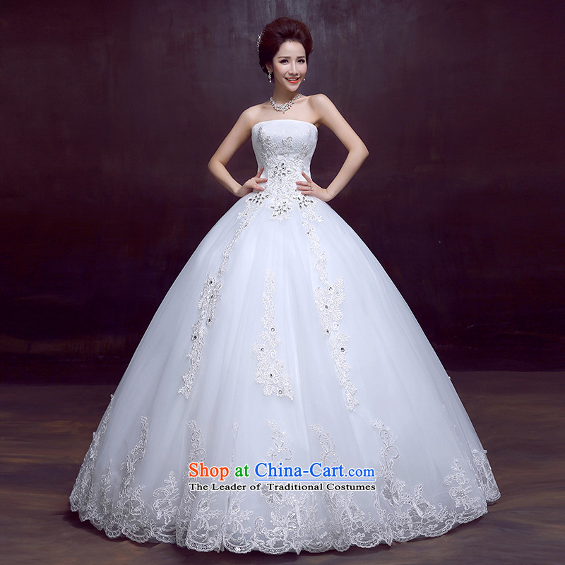 The dumping of the wedding dress wedding dresses new 2015 Korean sexy wiping the chest to wedding sweet Princess Bride wedding white L, dumping of wedding dress shopping on the Internet has been pressed.