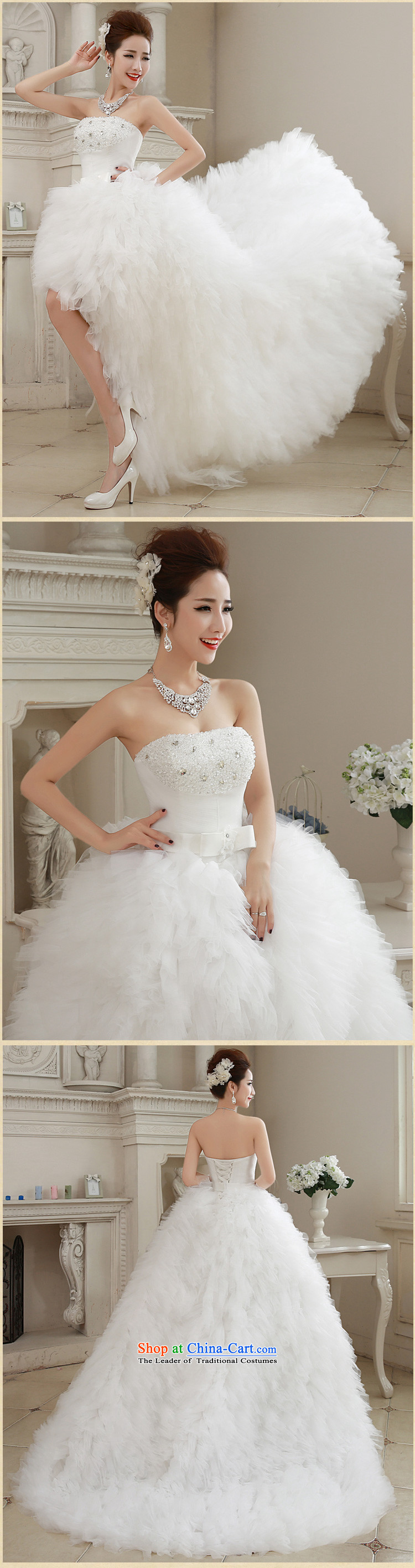  The spring of 2015, the bride honeymoon new wedding sexy wiping the chest after short tails wedding band wedding white picture, prices, S brand platters! The elections are supplied in the national character of distribution, so action, buy now enjoy more preferential! As soon as possible.