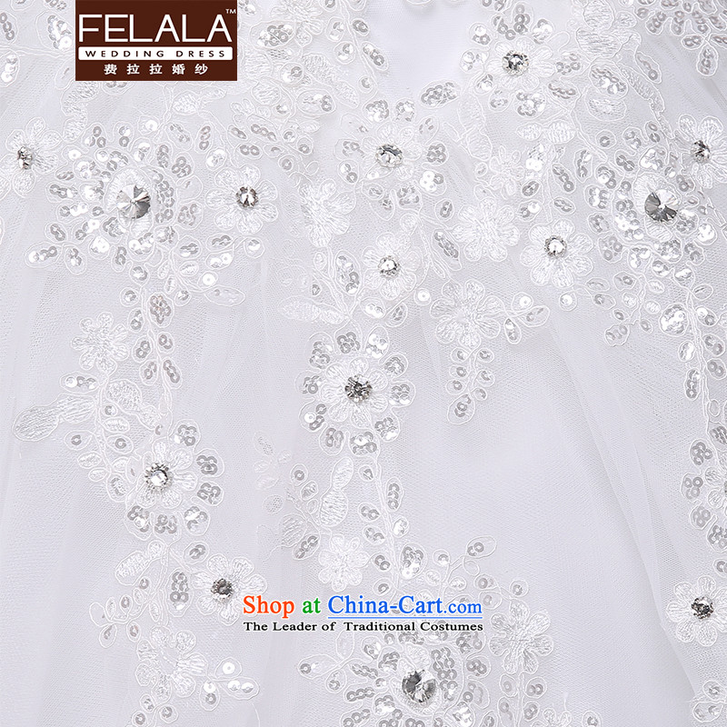 Ferrara in spring and summer 2015 new word elegant lace on-chip shoulder to align bon bon skirt wedding S(1 feet) of Ferrara wedding (FELALA) , , , shopping on the Internet
