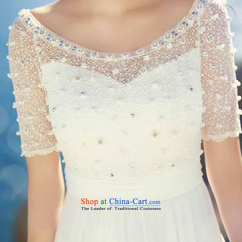 The OSCE, Alice 2015 new products white stylish chiffon lace dresses nail pearl bohemian long skirt video in thin waist evening dresses bridesmaid Service Bridal Wedding White M, OSCE, Alice shopping on the Internet has been pressed.