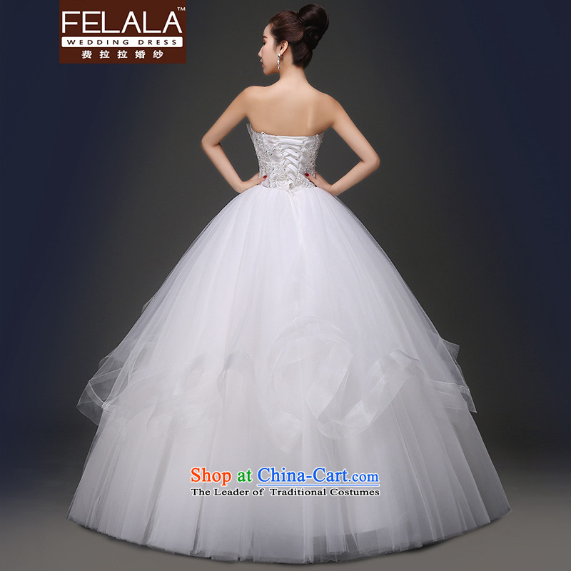 Ferrara 2015 new wedding dresses bon bon skirt manually staple pearl foutune align to marriages XL(2 feet) serving drink Ferrara wedding (FELALA) , , , shopping on the Internet