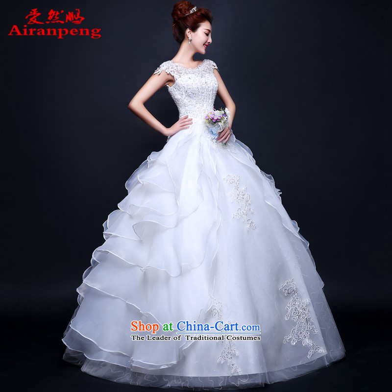 The new Word 2015 shoulder to align the Korean modern marriages wedding dresses custom straps large white winter XXXL NEED TO DO NOT RETURN