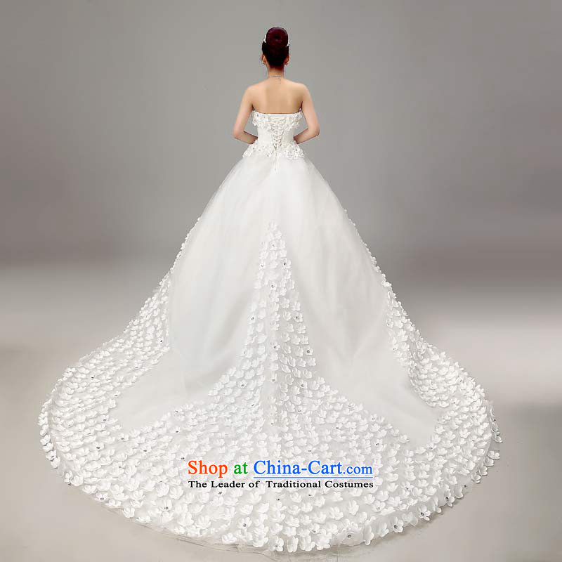 Doi m qi wedding dresses new bride 2015 Korean style wedding fashion video Sau San thin bride anointed chest tail wedding White XL, Demi Moor Qi , , , shopping on the Internet