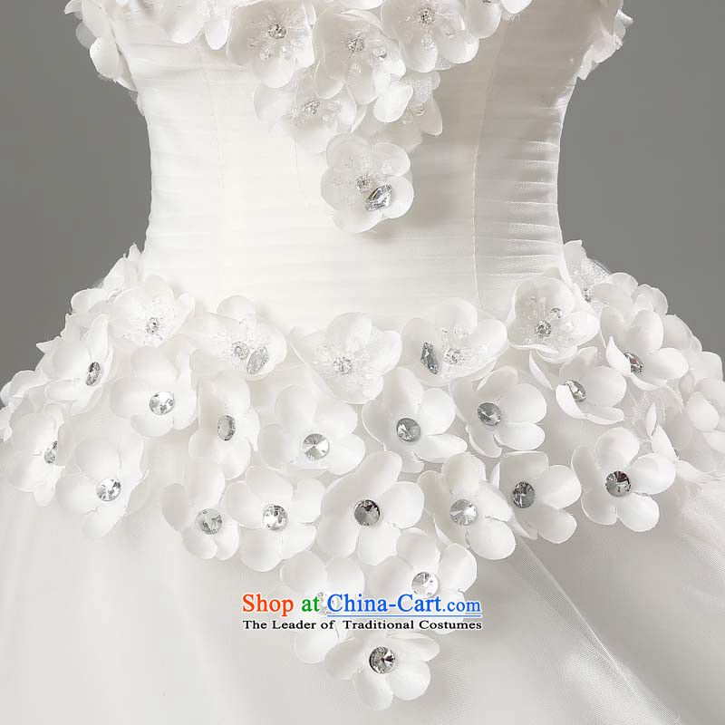 The new bride bo 2015 wedding dresses shoulders Korean brides tail Sau San Wedding Spring Summer XXL, white baby Bride (BABY BPIDEB) , , , shopping on the Internet