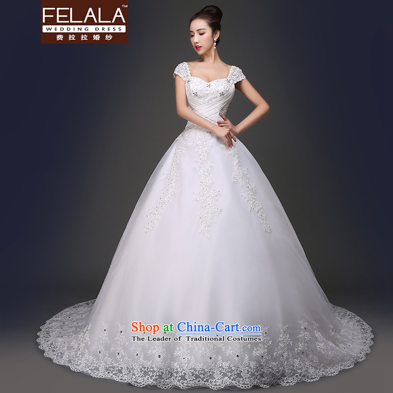Ferrara in spring and summer 2015 new shoulders a heart-shaped anointed chest lace on chip tail wedding L_2 feet 1_