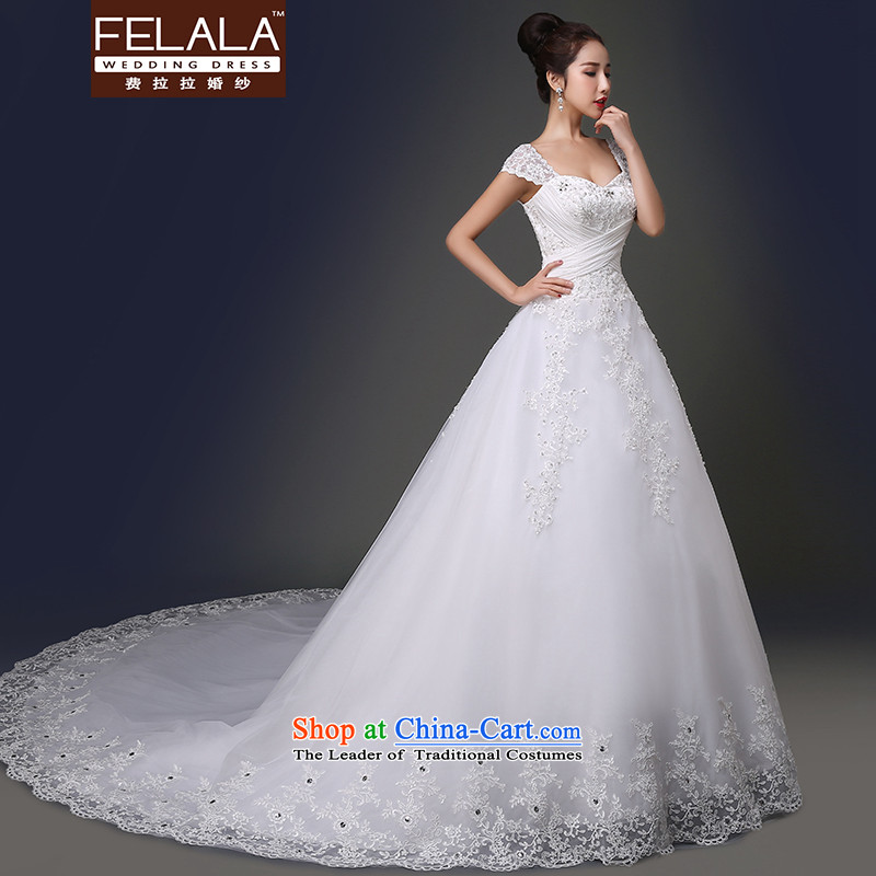 Ferrara in spring and summer 2015 new shoulders a heart-shaped anointed chest lace on chip tail wedding L(2 feet) of Ferrara wedding (FELALA) , , , shopping on the Internet
