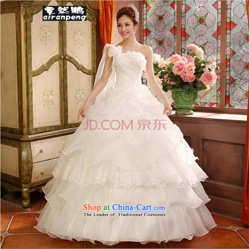 2015 new stylish wedding dresses Korean style to align the shoulder larger Fat MM video thin wedding autumn and winter femaleXXL NEED TO DO NOT RETURN