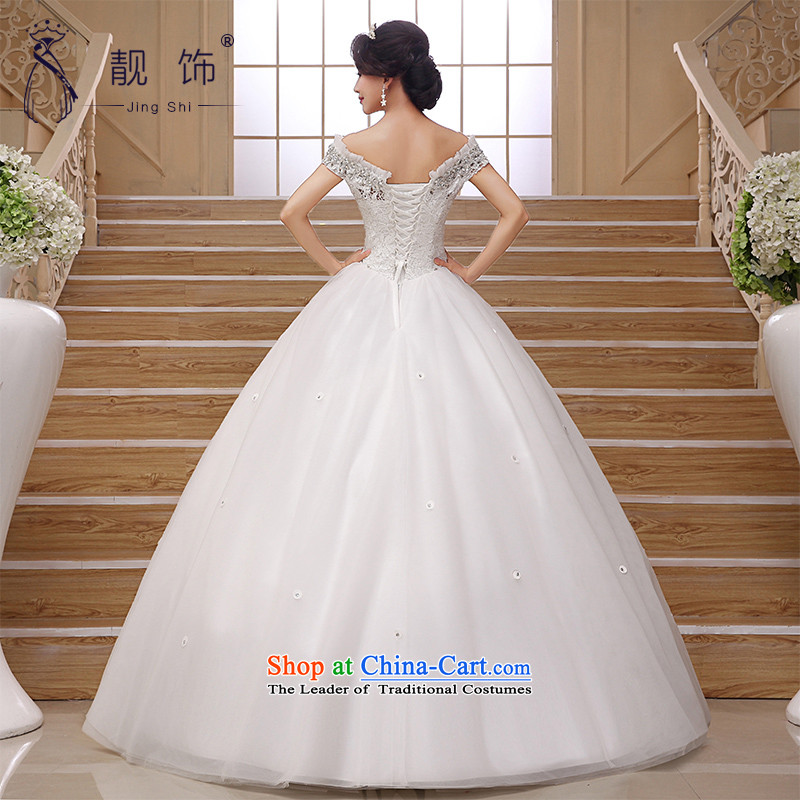 The talks with wedding new 2015 Asian layout to align the retro graphics thin luxury water drilling package word shoulder shoulder wedding white light drill , L, talks luxury trim (JINGSHI) , , , shopping on the Internet