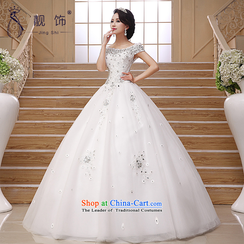 The talks with wedding new 2015 Asian layout to align the retro graphics thin luxury water drilling package word shoulder shoulder wedding white light drill , L, talks luxury trim (JINGSHI) , , , shopping on the Internet