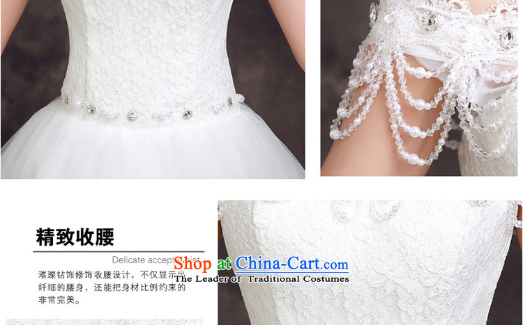 The summer and fall of 2015, the new bride wedding dress a field to align the shoulder for Sau San video thin lace white wedding pictures, prices, XL brand platters! The elections are supplied in the national character of distribution, so action, buy now enjoy more preferential! As soon as possible.