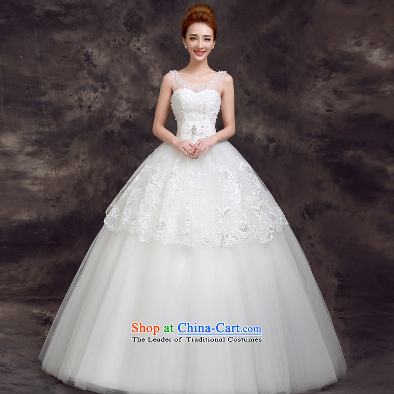 The new summer and fall of 2015 assemble to Korean Modern graphics large thin marriages wedding dresses female white2XL