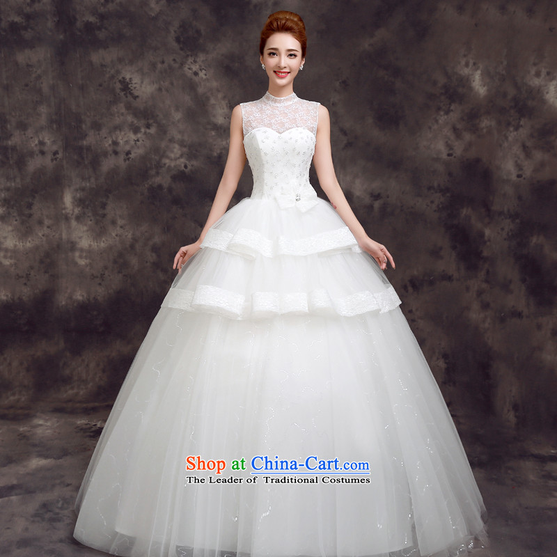 The privilege of serving-leung, the summer and fall of 2015, the new bride dress to align the lace shoulders Korean Sau San video thin white 2XL, marriage wedding services-Leung has been pressed to online shopping