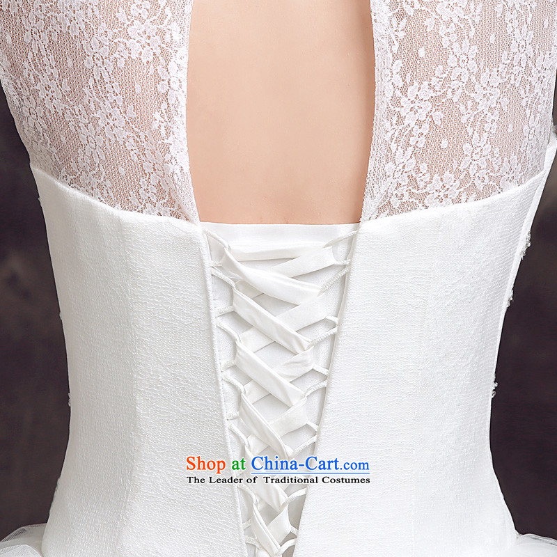 The privilege of serving-leung, the summer and fall of 2015, the new bride dress to align the lace shoulders Korean Sau San video thin white 2XL, marriage wedding services-Leung has been pressed to online shopping