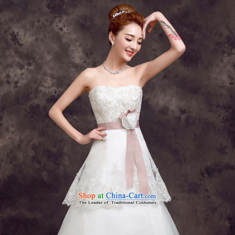 Korean brides wedding dress the summer and autumn of 2015 the new trendy wiping the chest to align the minimalist Sau San wedding white , L, a service-leung , , , shopping on the Internet