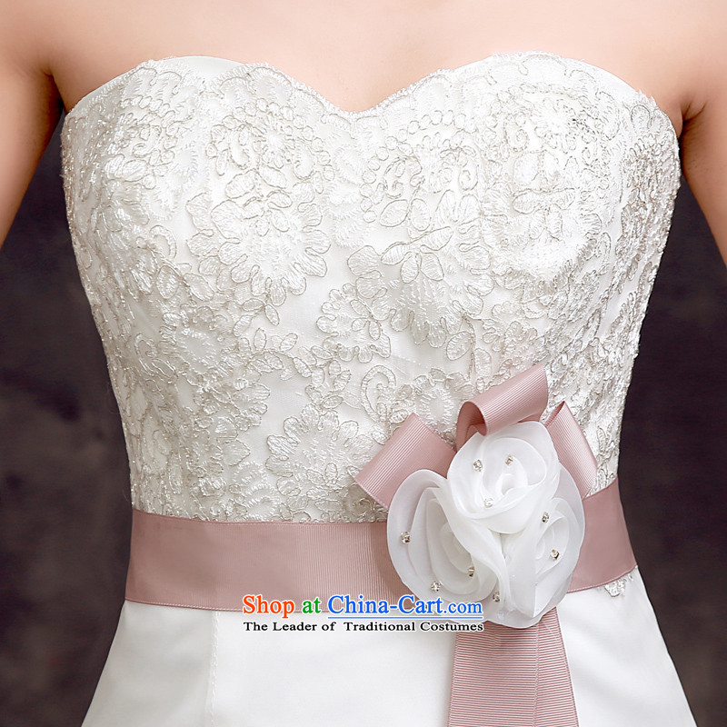Korean brides wedding dress the summer and autumn of 2015 the new trendy wiping the chest to align the minimalist Sau San wedding white , L, a service-leung , , , shopping on the Internet