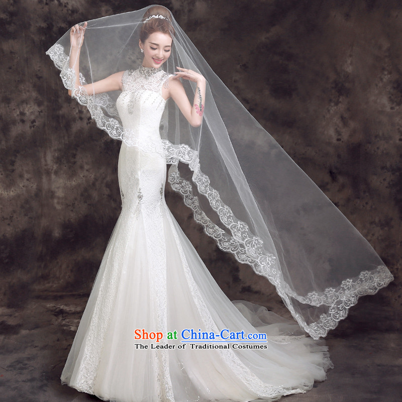 The privilege of serving the new 2015-Leung Chiu-Korean brides stylish wedding dress lace crowsfoot small tail Sau San Wedding White M honor services-leung , , , shopping on the Internet