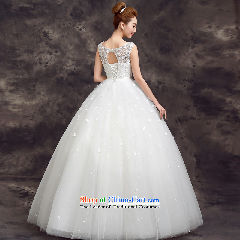 The privilege of serving-leung 2015 new bride spring and summer wedding dress Korean fashion lace shoulders align to Sau San wedding white 2XL, honor services-leung , , , shopping on the Internet