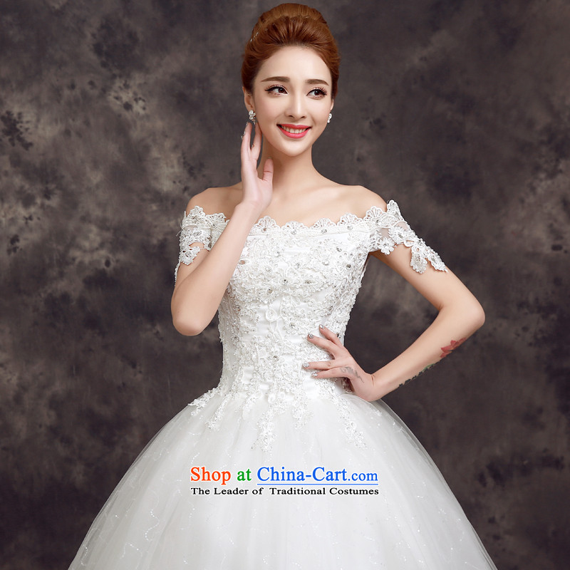 The privilege of serving the new 2015-Leung Chiu-Korean brides stylish wedding dress sexy lace a field to align the shoulder wedding white S, a service-leung , , , shopping on the Internet