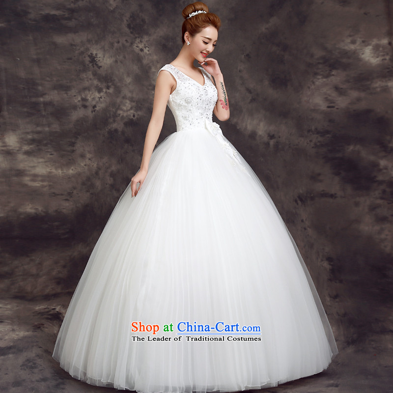 The privilege of serving-leung, the summer and fall of 2015, the new bride stylish wedding dress Korean lace shoulders to align the Sau San wedding 2XL, white honor services-leung , , , shopping on the Internet