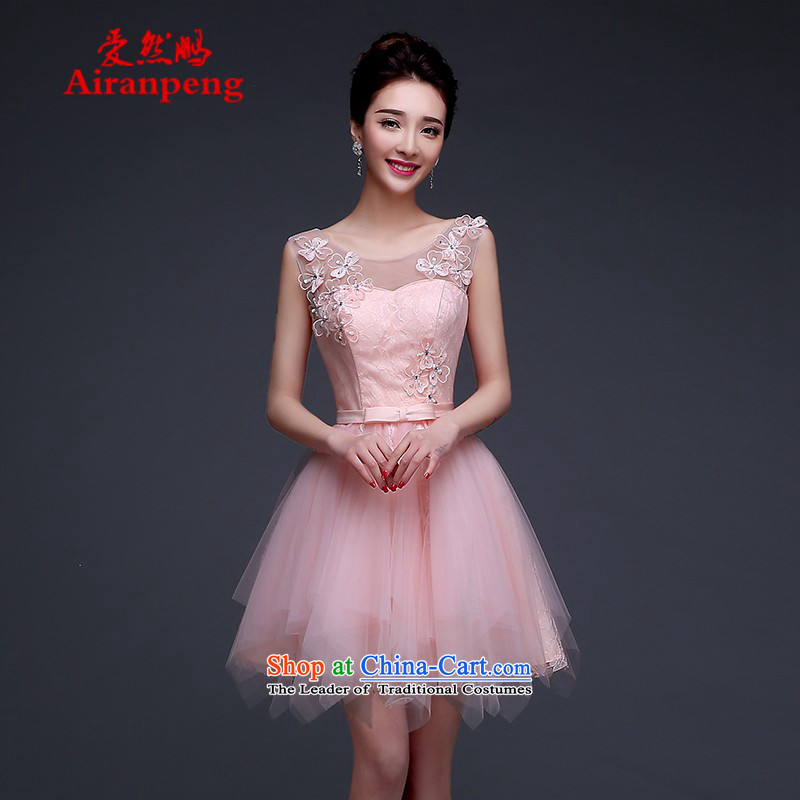 Evening dress Bridal Fashion new spring 2015, pink short of marriage bows Services Mr Ronald banquet betrothal small Female dress XL package, Love Returning so AIRANPENG Peng () , , , shopping on the Internet