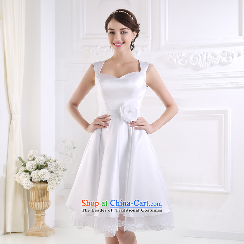 Custom dressilyme wedding by 2015 new strap satin short, Lumbar A petticoats wedding back manually take bride dress ivory - no spot 25 day shipping M,DRESSILY OCCASIONS ME WEAR ON-LINE,,, shopping on the Internet