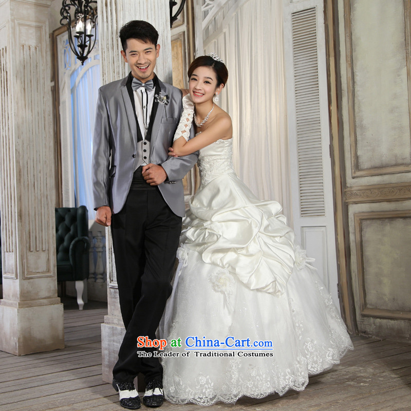 Special offers 10 seconds killed! 2015 New Wedding Korean straps and Princess Bride chest wedding dresses to align the white M Yue the married arts , , , shopping on the Internet