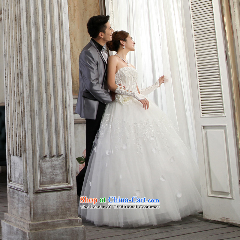 Wedding dresses new 2015 Korean anointed chest white video thin princess align Sau San, bon bon skirt White XL, Yue the married arts , , , shopping on the Internet