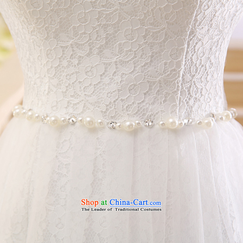 Wedding dresses new Word 2015 shoulder straps small trailing wedding fashion foutune crowsfoot white L, the married arts , , , Yue shopping on the Internet