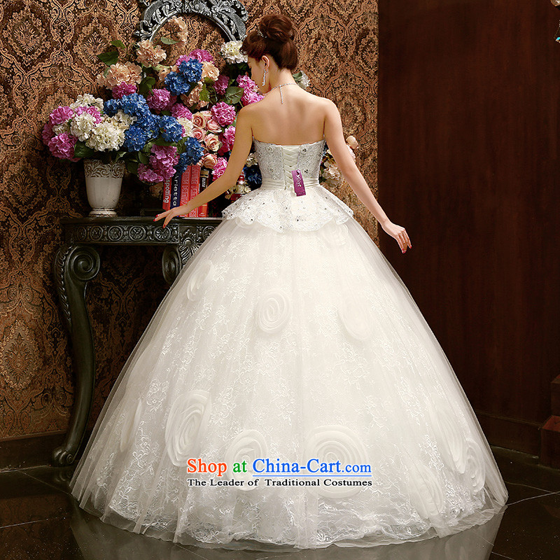 2015 new wiping the chest to wedding dresses large graphics thin Sau San marriages in spring and summer wedding Korean drill White XL, Yue the married arts , , , shopping on the Internet