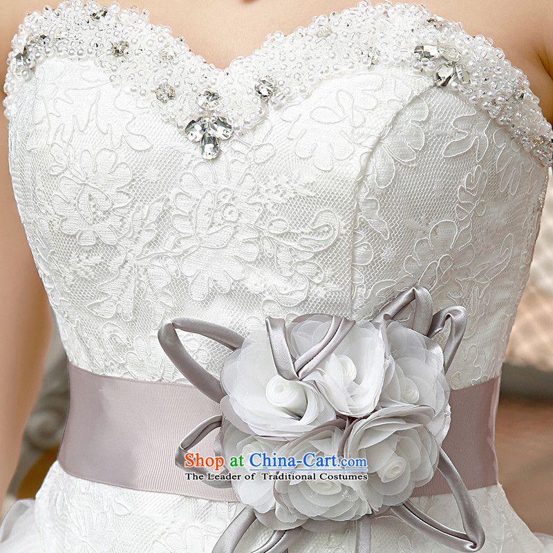 2015 new wiping the chest to wedding dress video thin Sau San marriages in spring and summer wedding Korean drill white S, Yue the married arts , , , shopping on the Internet