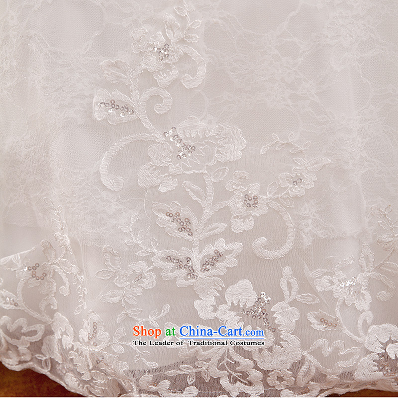 Wedding dresses new spring and summer 2015 Korean brides white drill word retro shoulder strap white XL, Yue the married arts , , , shopping on the Internet