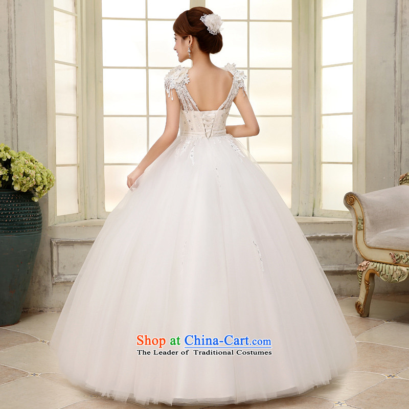 The new 2015 Korean style reminiscent of the wedding to align the word shoulder shoulders video thin bride wedding dresses White XL, Yue the married arts , , , shopping on the Internet