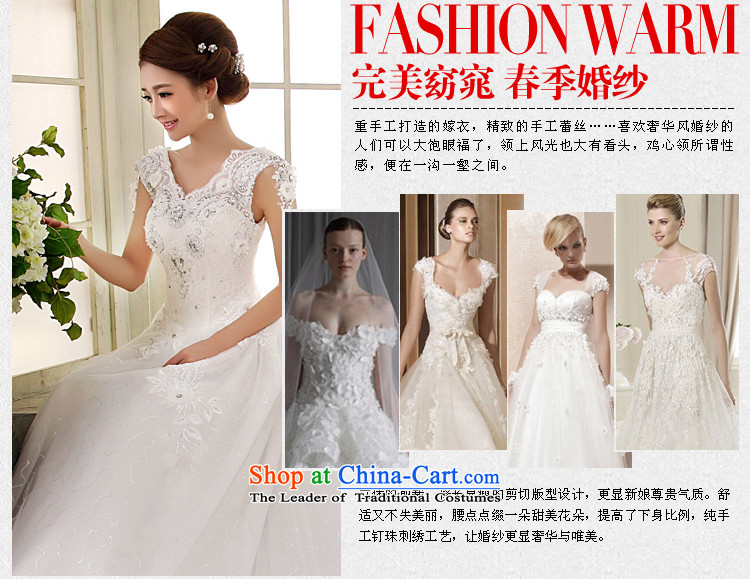 Wedding dress 2015 new white long tail of a Korean word shoulder bride deluxe water drilling straps large white L TAIL picture, prices, brand platters! The elections are supplied in the national character of distribution, so action, buy now enjoy more preferential! As soon as possible.