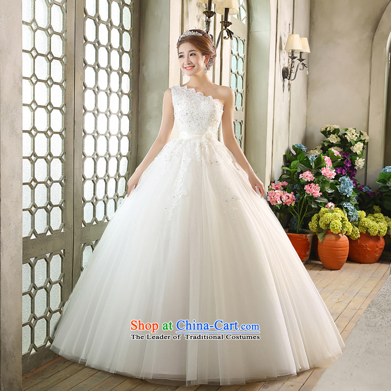 Wedding dresses new 2015 Korean brides to align the princess white shoulder strap white S flowers of married arts , , , Yue shopping on the Internet