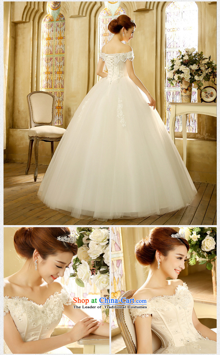 Wedding dresses new Korean brides white 2015 word retro shoulder to align the princess wedding White M pictures, prices, brand platters! The elections are supplied in the national character of distribution, so action, buy now enjoy more preferential! As soon as possible.